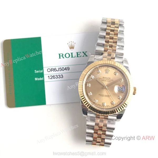 (EW) Rolex 3235 Datejust II Two-Tone Diamond Watches Rolex Grade 1 8