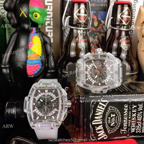 Fake Hublot Geneve Big Bang Unico Sapphire Hublot Transparent Watch 8