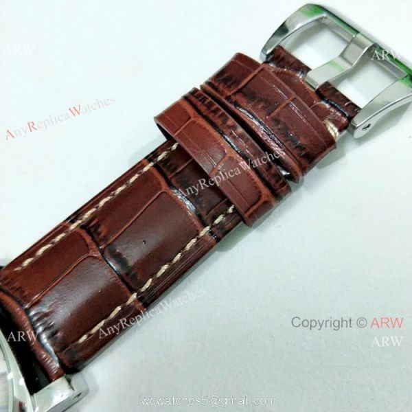 Fake Panerai Luminor GMT PAM00088 Watch Ss Brown Leather Band 8