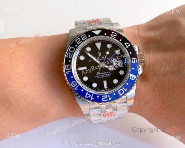 Noob Factory Rolex GMT Master II Blue Black Replica Watch 126710BLNR (V10) 8