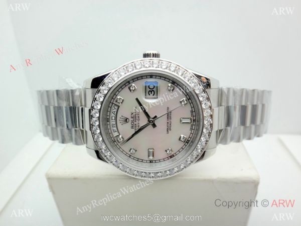 Rolex Day Date II Diamond Bezel 41mm Rolex President Replica Watch 8