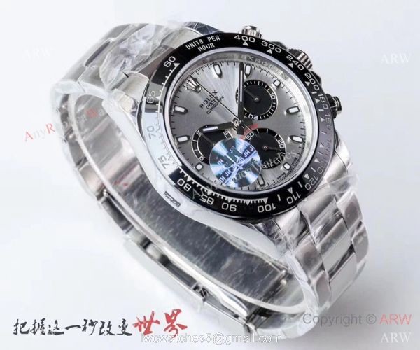 1:1 Swiss Rolex Cosmograph Daytona 4130 JH Factory Watch Silver or Gray Face 8