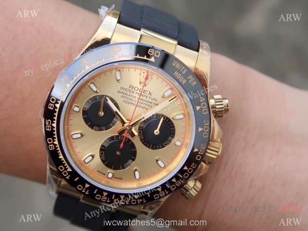 Swiss 4130 JH Factory Rolex Daytona Rubber Band Gray Dial Watch 40mm 8