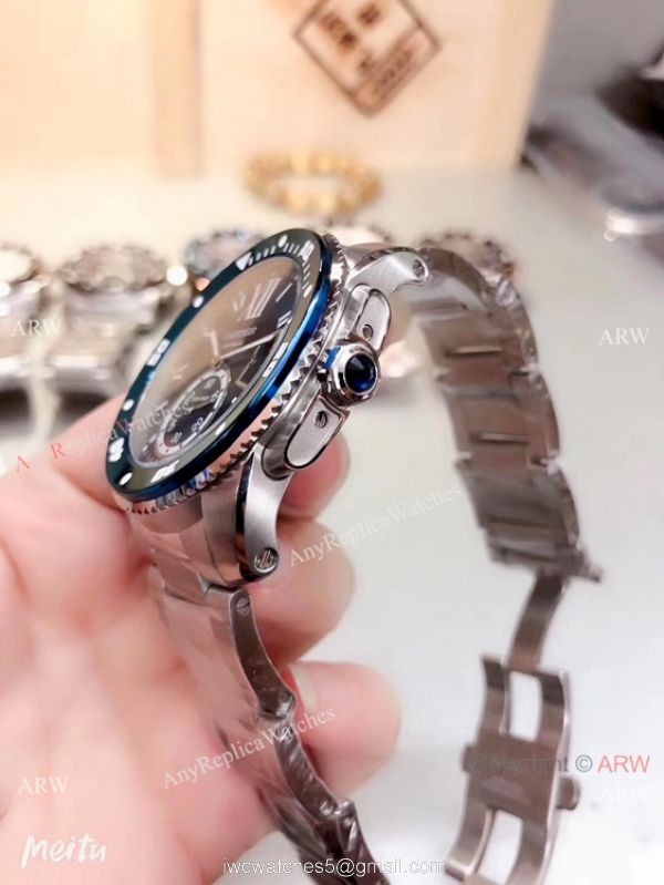 Cartier Calibre De Diver Stainless Steel Black Bezel Watches Buy Imitation Watches from China 8