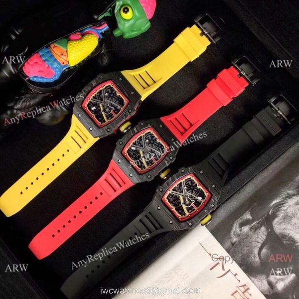 Swiss Copy Richard Mille RM67-02 Automatic Watch NTPT Carbon Skeletal Dial 48mm 8