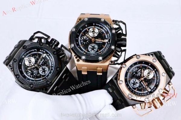 All Black Audemar Piguet Survivor Royal Oak Offshore Watches 8