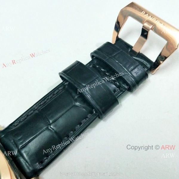 Fake Panerai Radiomir Rose Gold Black Dial 45mm Watch PAM00575 8