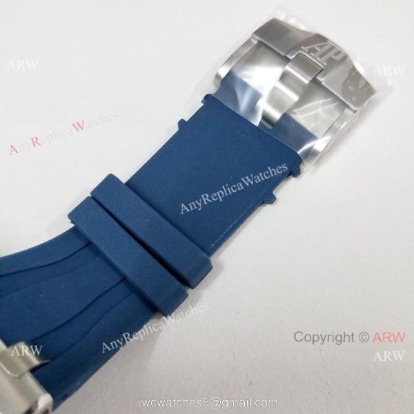 Fake Audemars Piguet Royal Oak Offshore Blue Rubber Strap Watch 44mm 8