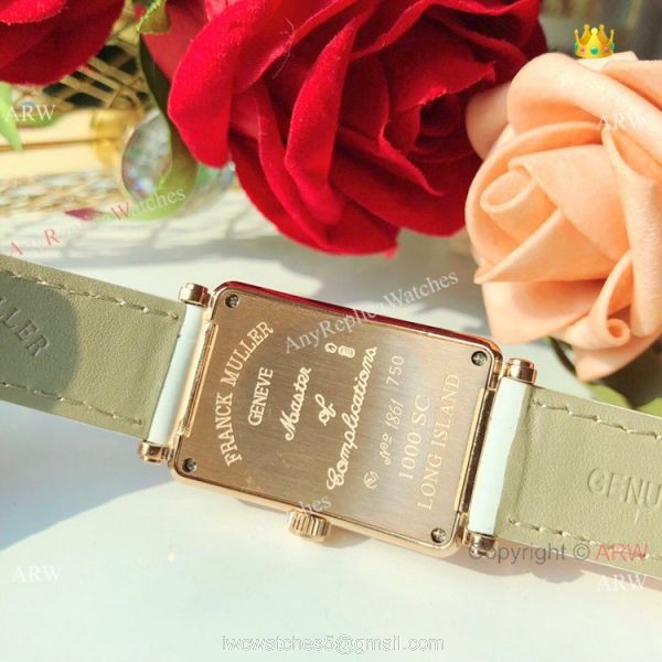 New Copy Franck Muller Long Island Rose Gold Iced Out Watch 26mm 8