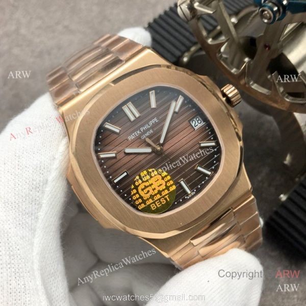 Swiss Copy Patek Philippe Nautilus GB Factory CAL.324 Watch Rose Gold 40mm 8