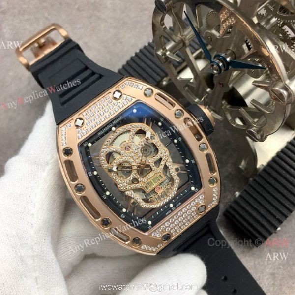 Swiss Richard Mille RM 052 Skull Rose Gold Watch Best Replica Watches China Dealer 8