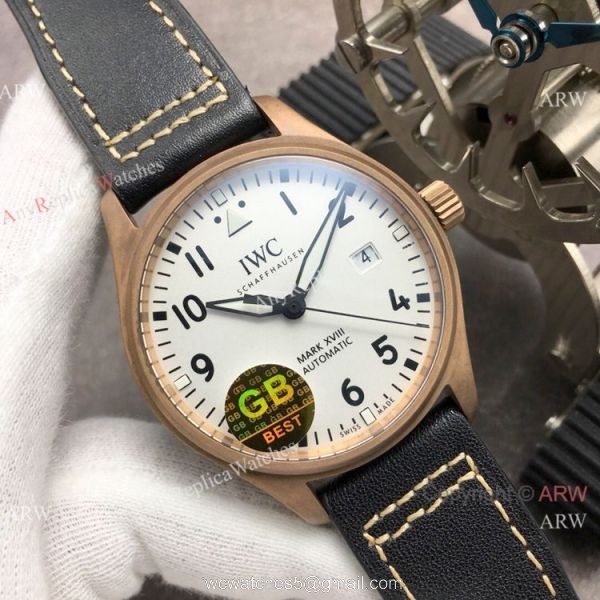 Swiss Grade Copy IWC Big Pilots Spitfire Bronze White Dial Watch 8