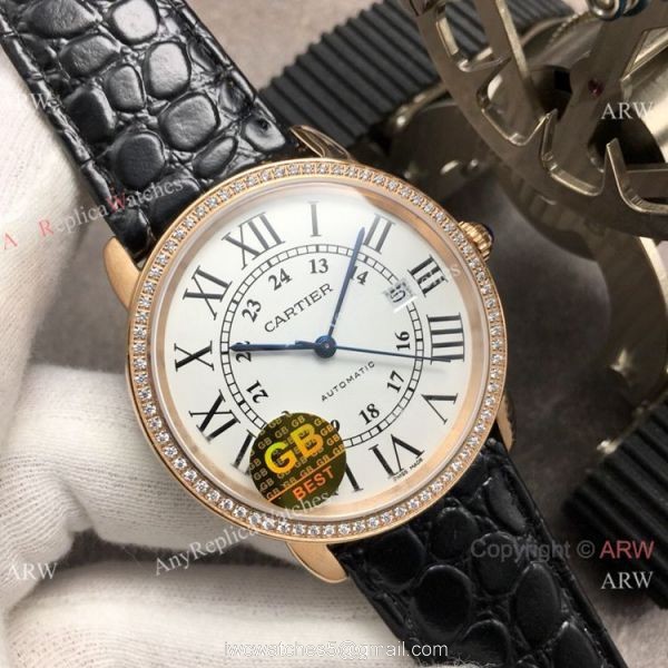 (GB Factory)Swiss Copy Cartier Ronde Solo De Watch Rose Gold Diamond 8