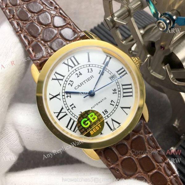 (GB)Swiss Copy Cartier Ronde Solo De Watch Yellow Gold 8