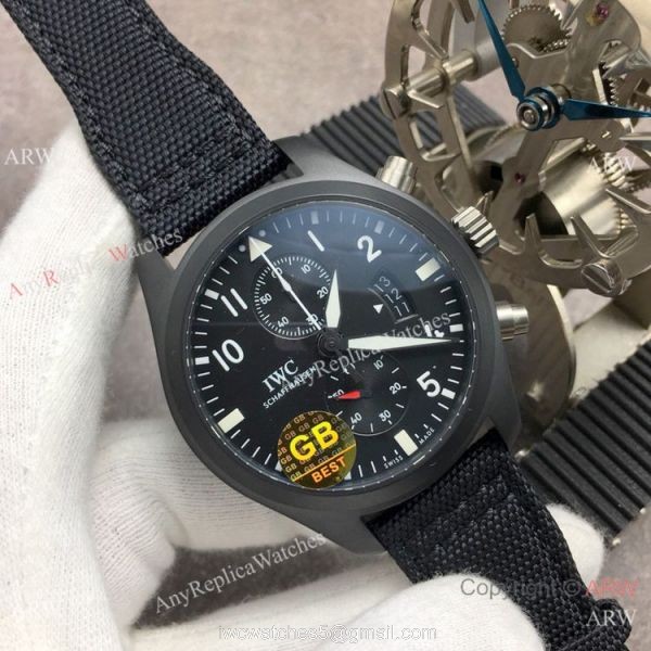 (GB) Copy IWC Pilot Chronograph Top Gun IW388007 Swiss 7750 Watch 8