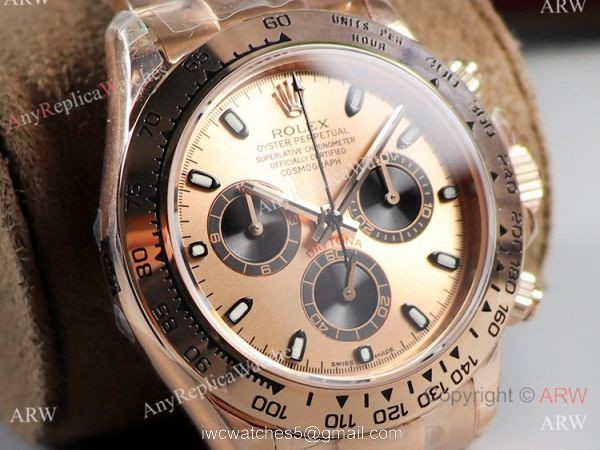JH Factory Swiss 4130 Replica Rolex Daytona Rose Gold 40mm Watch 8