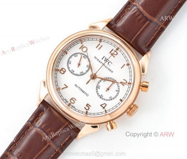 Swiss 7750 IWC Schaffhausen Portuguese Rose Gold Watch 2019 New 8