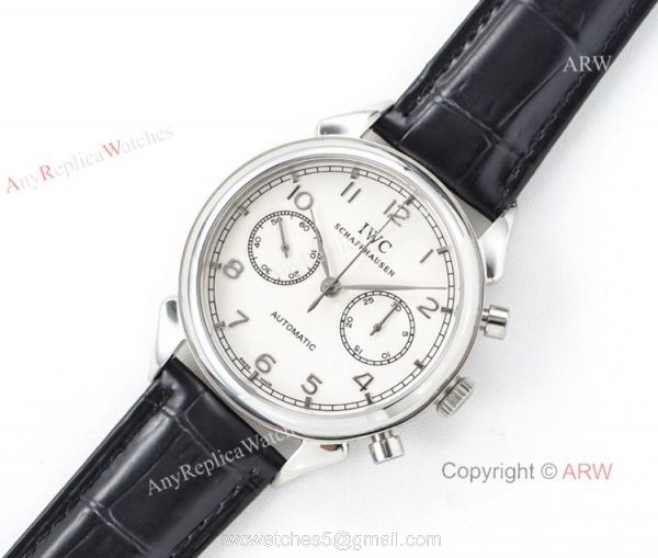 Super Clone IWC Schaffhausen Portugieser SS White Face Men Watch SWISS 7750 8