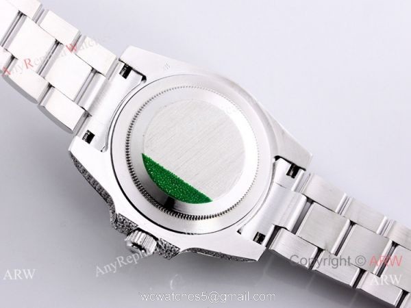 Rolex Submariner Green Dial Iced Out Watch Best Chinese Replica Watches 8