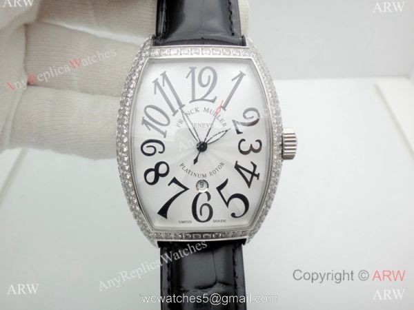 Franck Muller Platinum Rotor SS Diamond Case Watch Best Knock off Watches China 8
