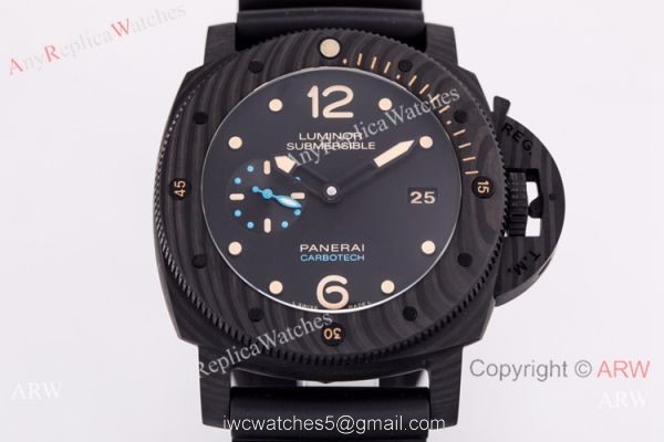 Swiss Grade 1 Panerai Luminor Submersible Carbon Watch VS Factory V2 8