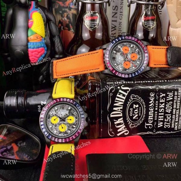 Rolex Daytona Graffiti Face 42mm Watch / Rolex Daytona Rainbow Replica Watch 8