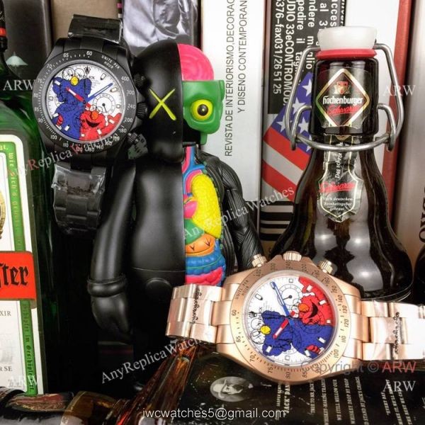 Rolex Blaken Replica Daytona Watches Blacksteel Blue&038;Red Dial 8