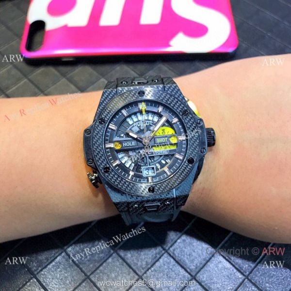 New Replica Hublot Big Bang Unico Golf Chronograph Watches All Black 8
