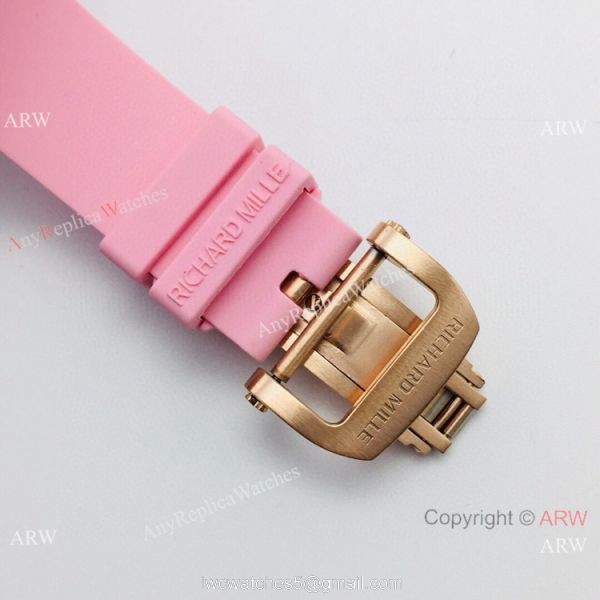 VSF Richard Mille AAA RM 07-03 Marshmallow BonBon Watch Pink Rubber Strap 8
