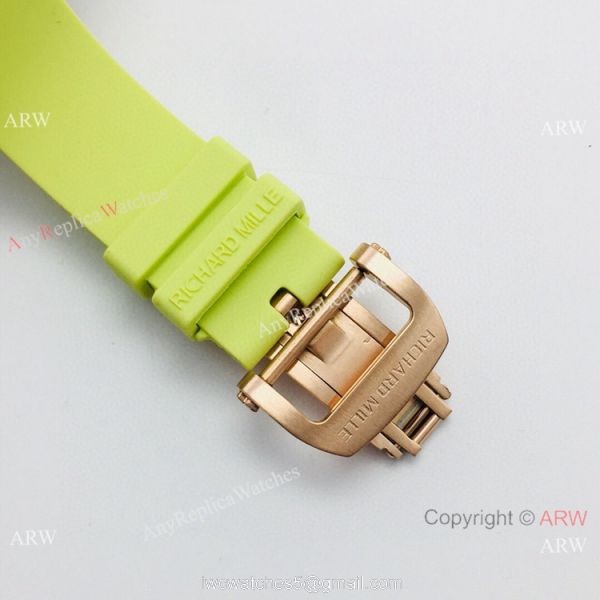 VS Factory Swiss Richard Mille RM07-03 BonBon Watch Ceramic Green Rubber Strap 8