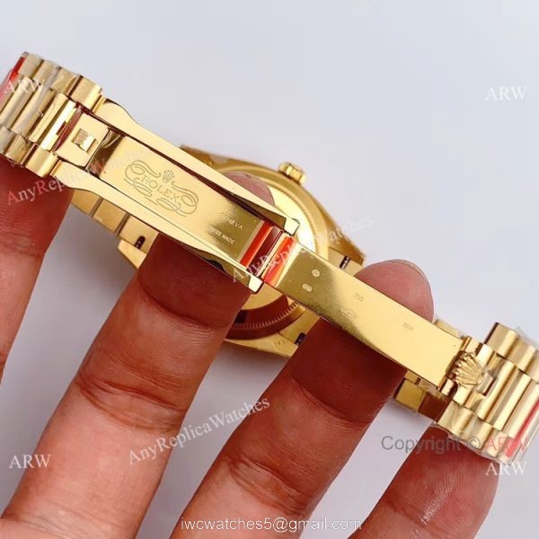 (EWF) Replica Rolex Day-Date 36mm Men Watch All Gold Stick Markers 8