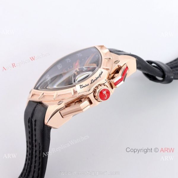 New Copy Lamborghini Spyder 9004 Rose Gold Chrono Watch 8