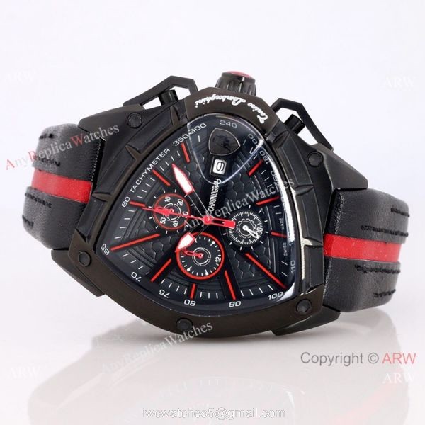 Copy Lamborghini Spyder 9004 Chronograph Men Watch All Black 8