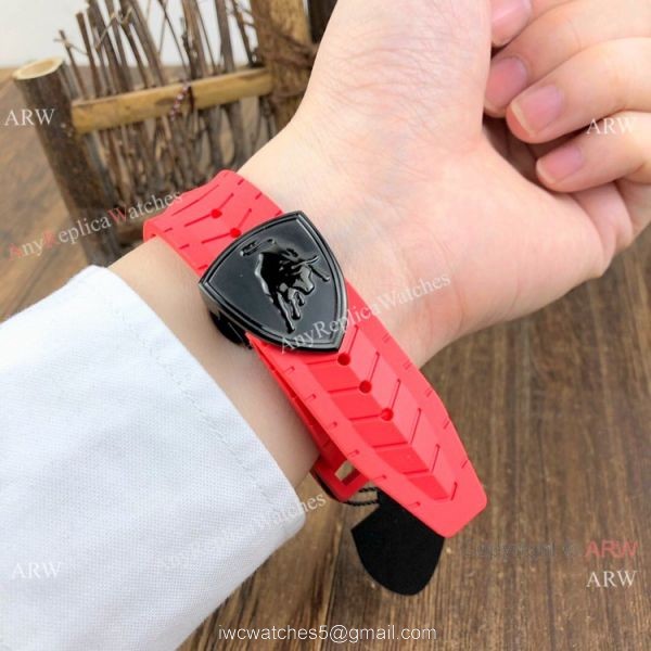 New Replica Lamborghini Spyder Chrono Watches Blue Rubber Strap 8