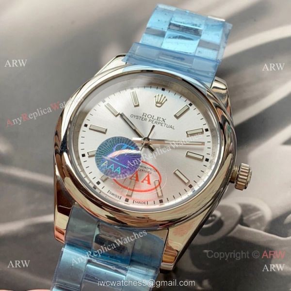 Copy Rolex Oyster Perpetual 41mm Watches Silver Dial Stainless Steel 8