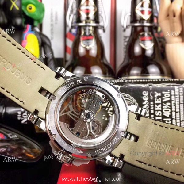 Copy Roger Dubuis Excalibur 46 Tourbillon Watches Rose Gold Tattoo 8