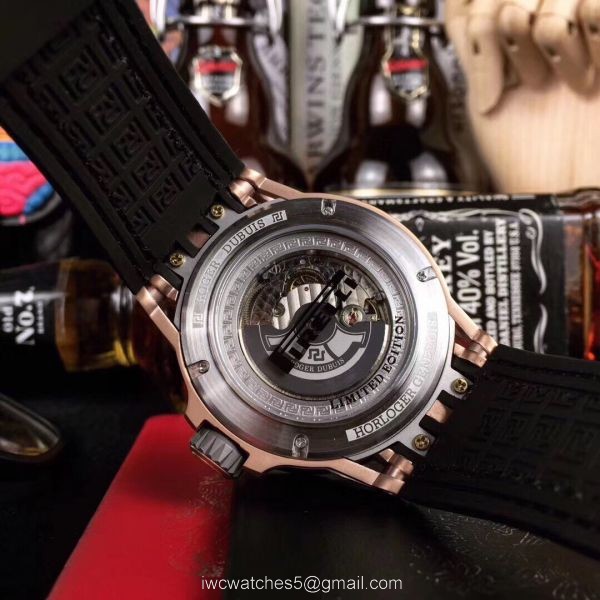 Roger Dubuis Excalibur Spider Rose Gold Plated Titanium Watch AAA Replica 8