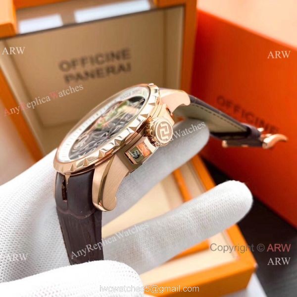 Roger Dubuis Excalibur Replica Watches SS Black Leather Strap 8