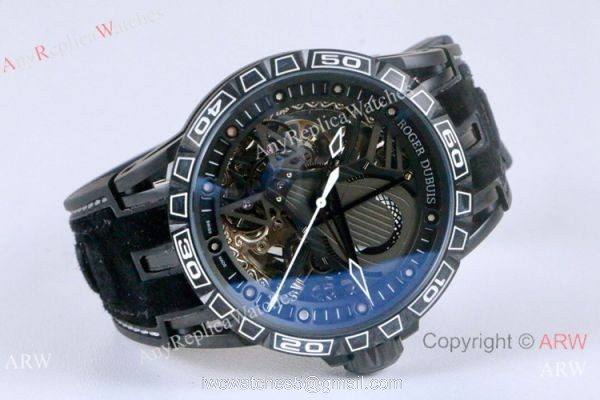 AAA Copy Roger Dubuis Excalibur Aventador S Automatic Watches Black DLC 8