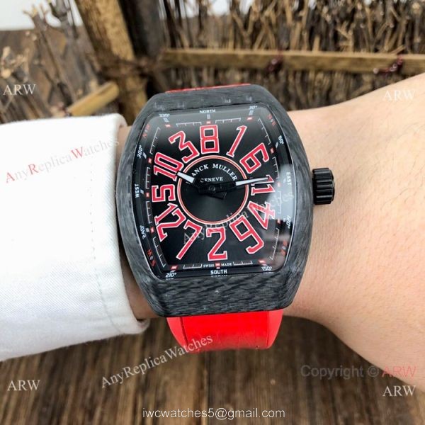New Copy Franck Muller Vanguard Classical &8216;Crazy Hours Watch Carbon Case 8