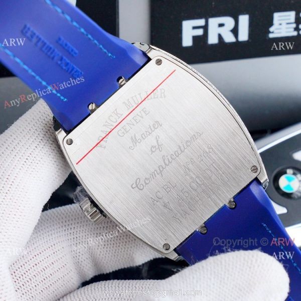 Clone Franck Muller Vanguard Yachting Silver Diamond Watches Automatic 8