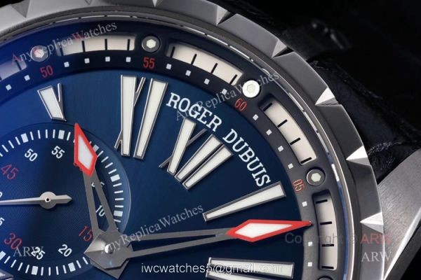 Best Replica Roger Dubuis Excalibur DBEX0542 Blue Dial Mens Watch 8