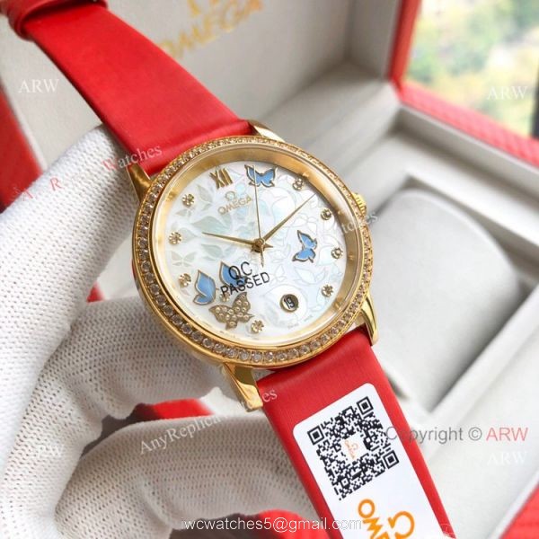 Replica Omega De Ville Special Edition Lady Watches Rose Gold 8