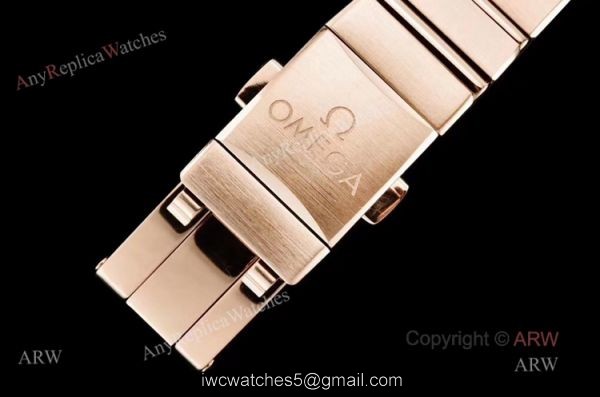 Swiss Quartz Replica Omega Constellation Rose Gold Diamond Ladies Watch 25mm 8