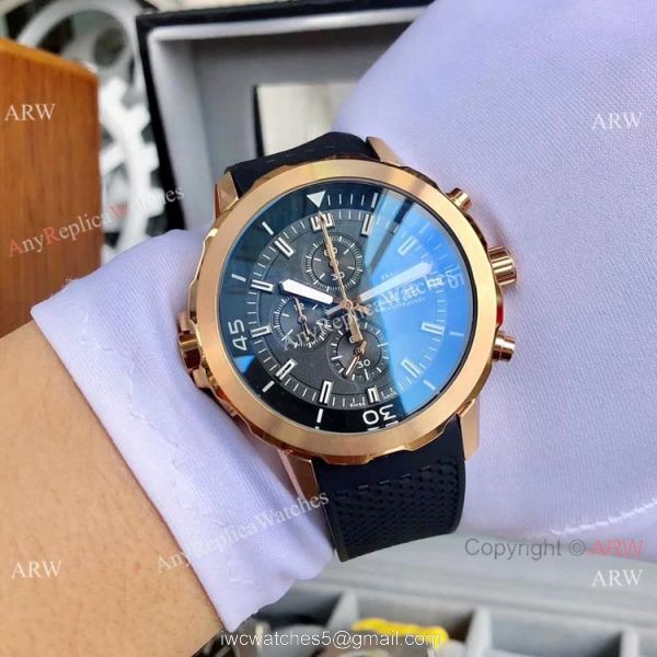 Fake IWC Schaffhausen Aquatimer 43mm Watches White Dial Rubber Strap 8