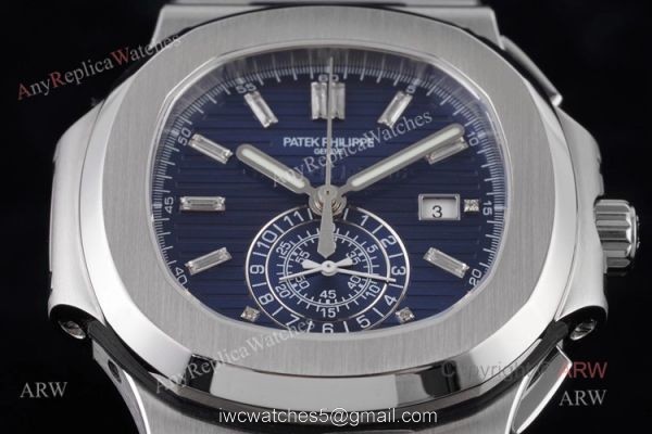 New Patek Philippe Nautilus Blue Dial Stainless Steel Case Swiss Luxury Replica Watch 8