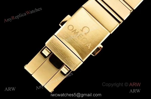 GF Factory Yellow Gold Omega Constellation Quartz Swiss Made Knockoff Watch 25mm 8