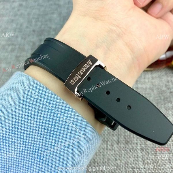 Replica Audemars Piguet Royal Oak Automatic Men Watches Rubber Strap 8