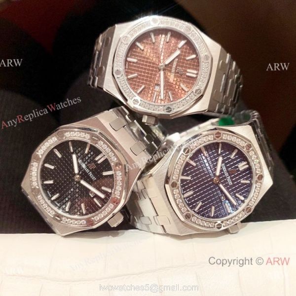 Copy Audemars Piguet Royal Oak Lady Watches SS Diamond Bezel 8