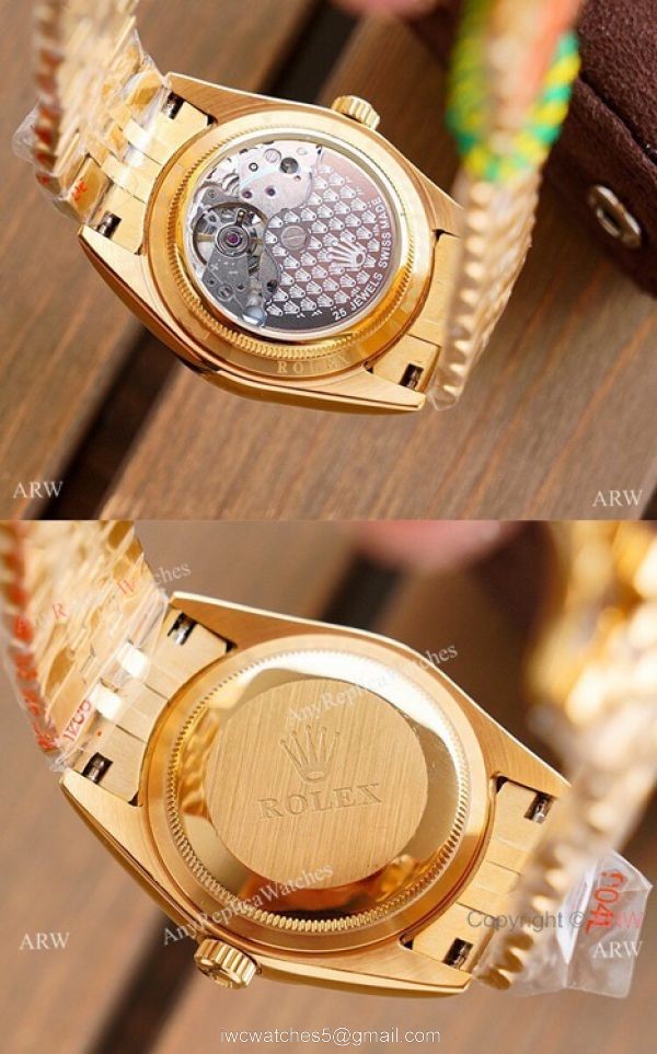 Swiss Quality Rolex Datejust Watches Two Tone Green Dial 8